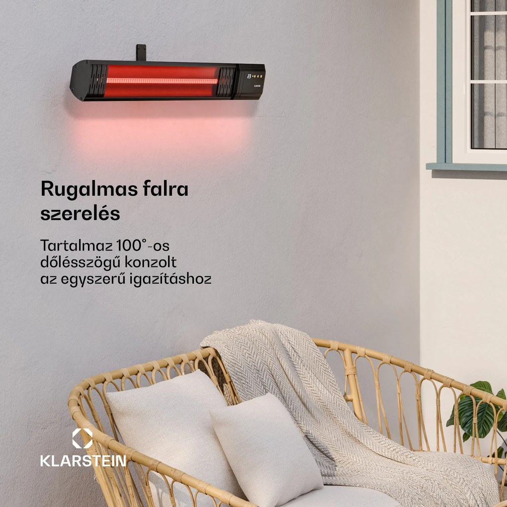 Klarstein Phantom infravörös fűtőpanel falra | 2000 W | 15 m² | Erős és keskeny | 84 cm x 10 cm
