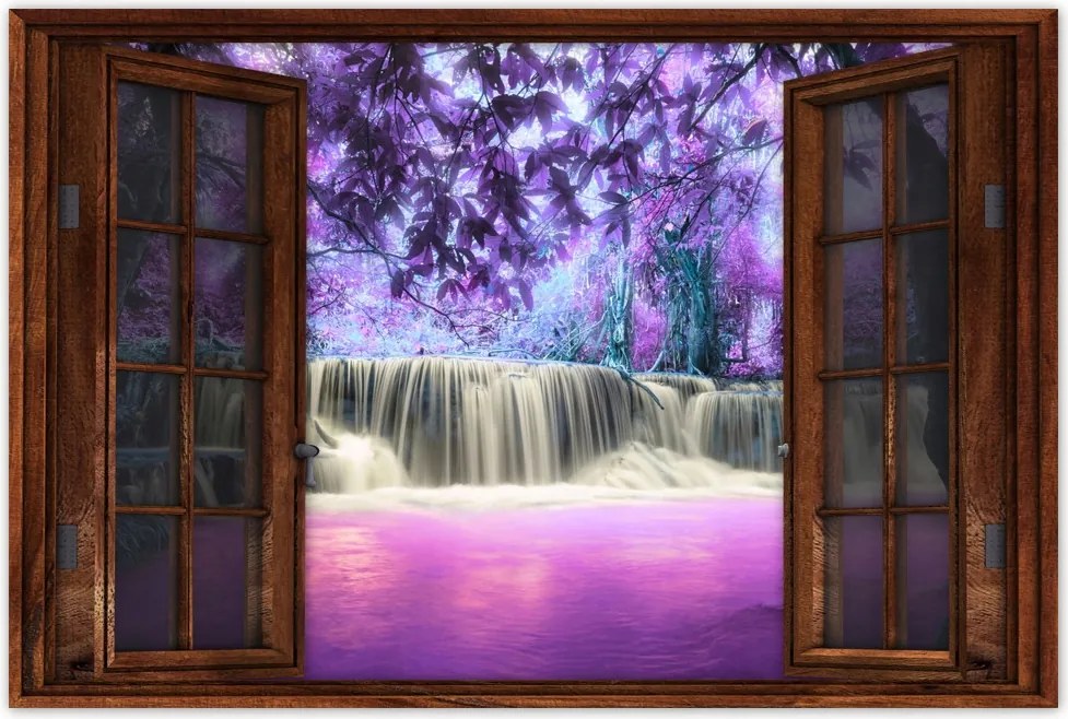 Poszterek 120x80 Lila vízesés