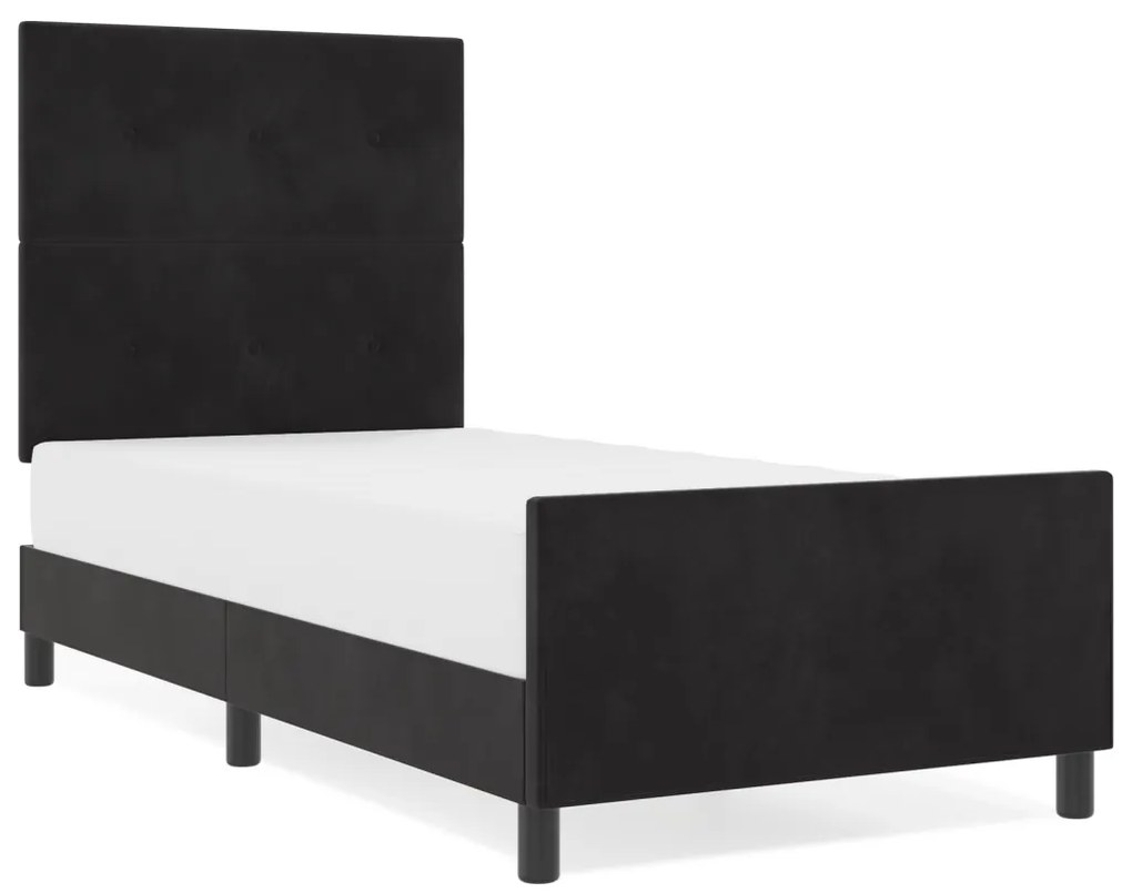 Ágykeret Fekete 80x200 cm Bélés