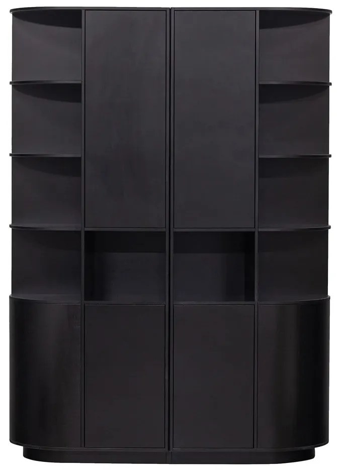 Fekete borovi fenyő moduláris könyvespolc 156x210 cm Finca – WOOOD