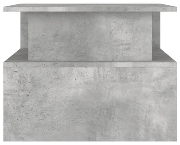 betonszürke szerelt fa dohányzóasztal 90 x 55 x 42,5 cm