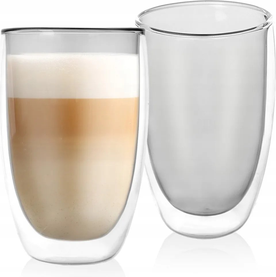 Thermo Kávés Pohár Latte 460ML Duplafalú 2DB-OS Szett