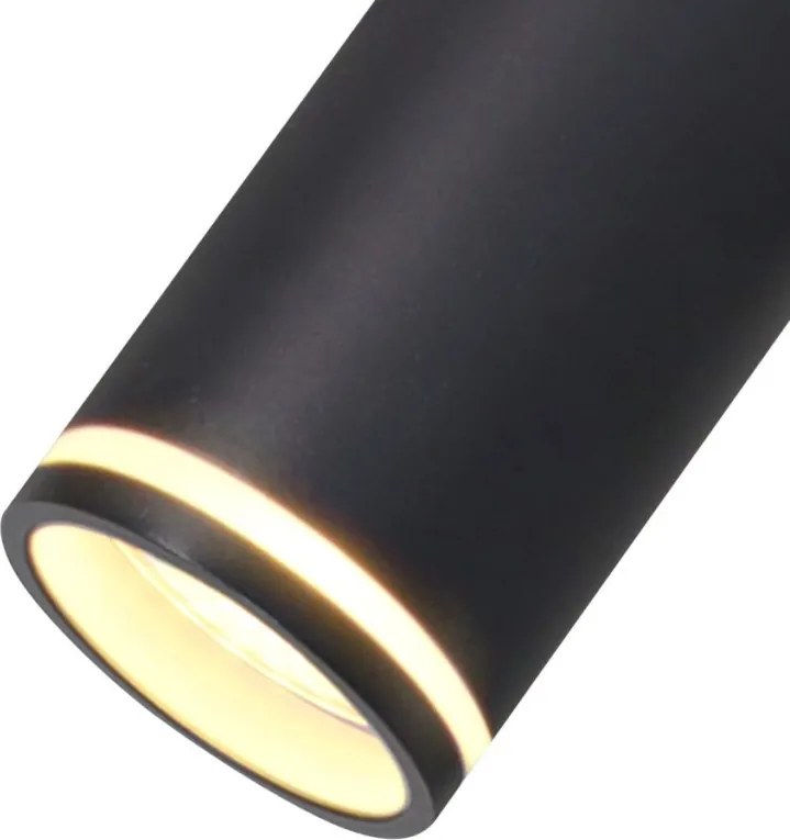 POLUX 326201 PARIS Modern Led Függesztett Lámpa Fekete GU10 IP20