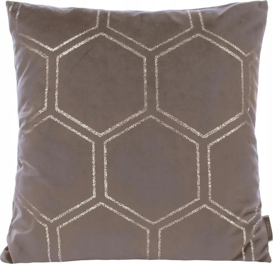 Dekoratív párnahuzat 45x45 kávés méhsejt