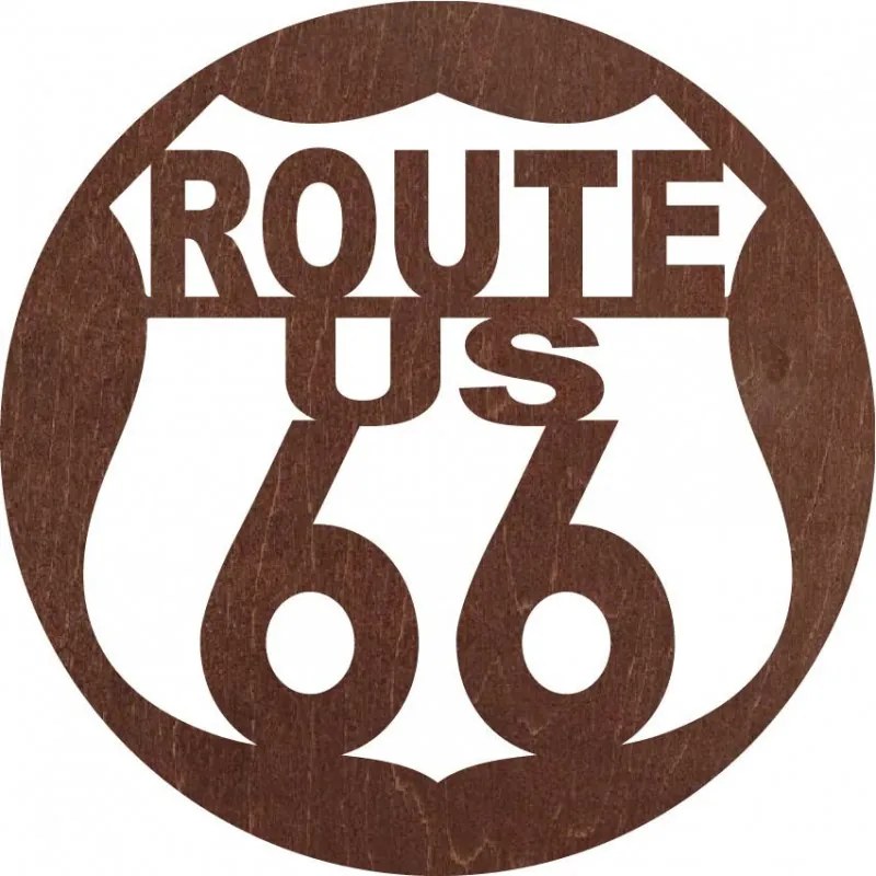 Fából készült falikép U.S. ROUTE 66