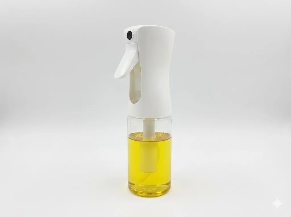 Fehér Olaj-, Olajspray Adagoló 200ml Konyhai