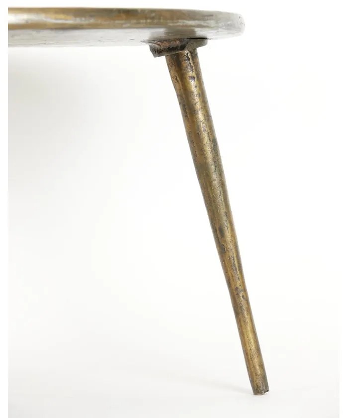 Bronzszínű fém kerek dohányzóasztal ø 67,5 cm Babina – Light & Living