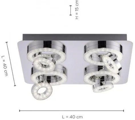 JUST LIGHT. 14662-17 - LED RGBW Dimmelhető spotlámpa TIM 4xLED/5,9/230V + távirányító