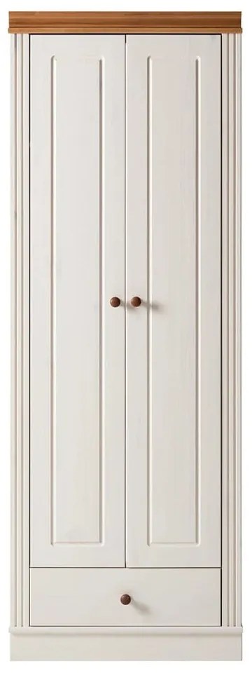Fehér borovi fenyő ruhásszekrény 65x180 cm Anita – Støraa