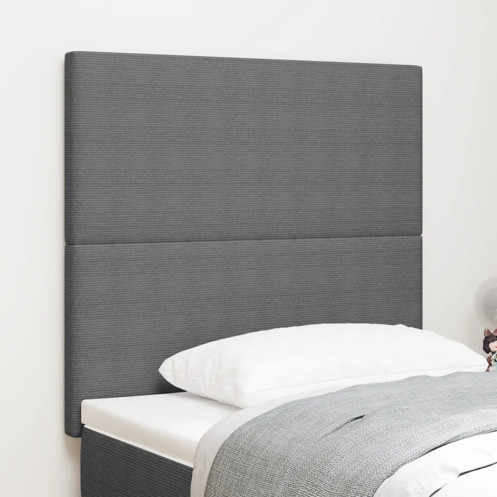 LED Fejtámla Világosszürke 100 cm Corduroy Anyag
