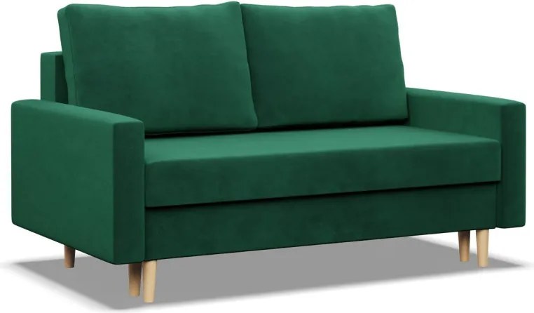 Etna kanapé, bársony, bonell töltet, zöld