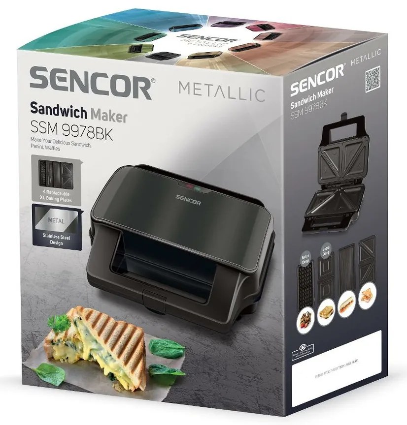Sencor SSM 9978BK szendvicskészítő gép
