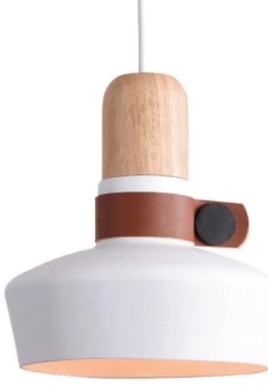 Zambelis 1992 - Csillár zsinóron 1xE27/40W/230V tölgy/fehér