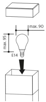 Kültéri lámpa GARD 1xE14/60W/230V IP44
