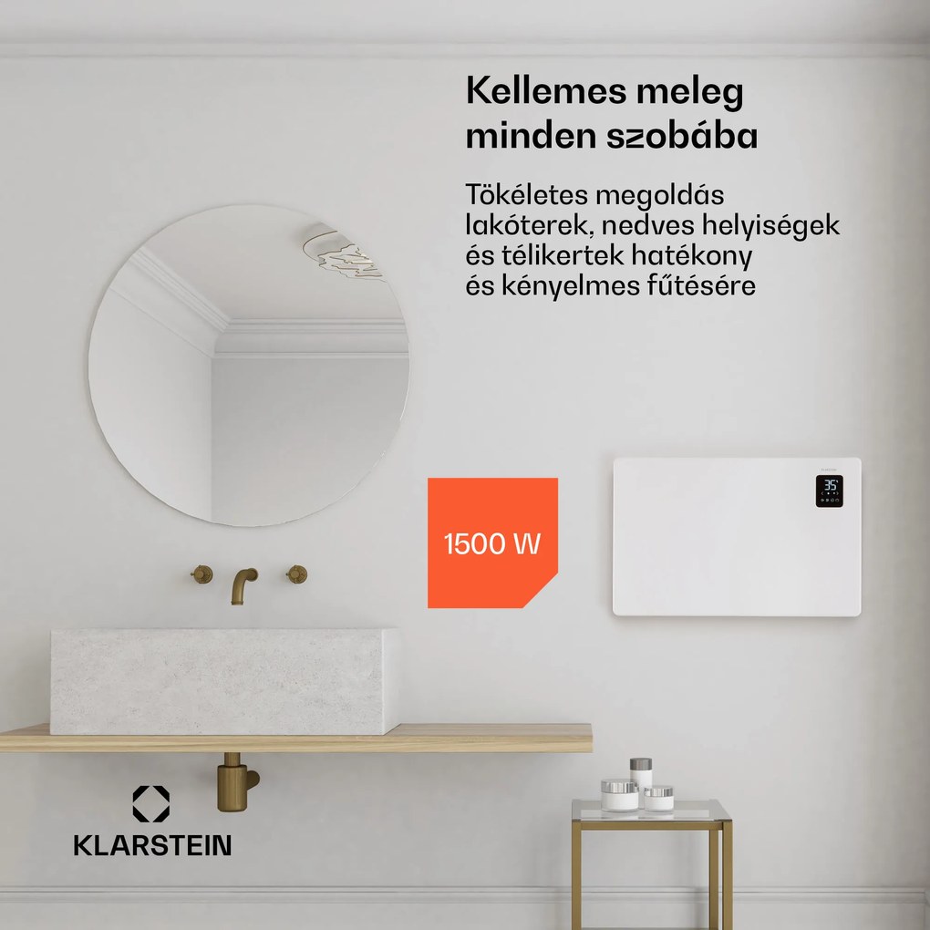 Klarstein Bansin Smart 1500, konvektor, 1500 W, vezérlés applikáción keresztül