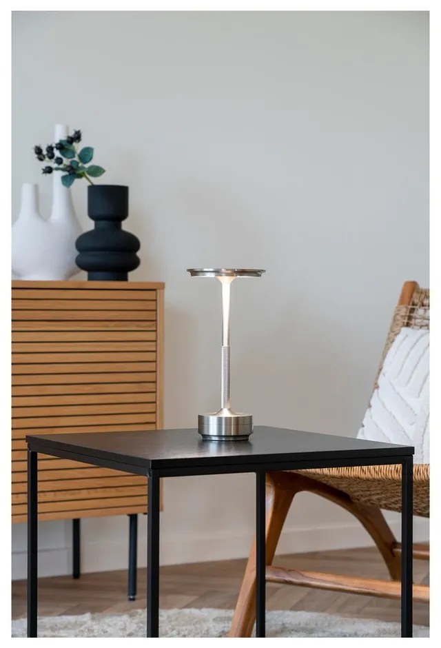 Ezüstszínű LED asztali lámpa (magasság 28,5 cm) Lyneham – House Nordic