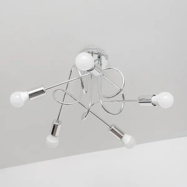 Felületre szerelhető csillár OXFORD 5xE27/15W/230V fényes króm