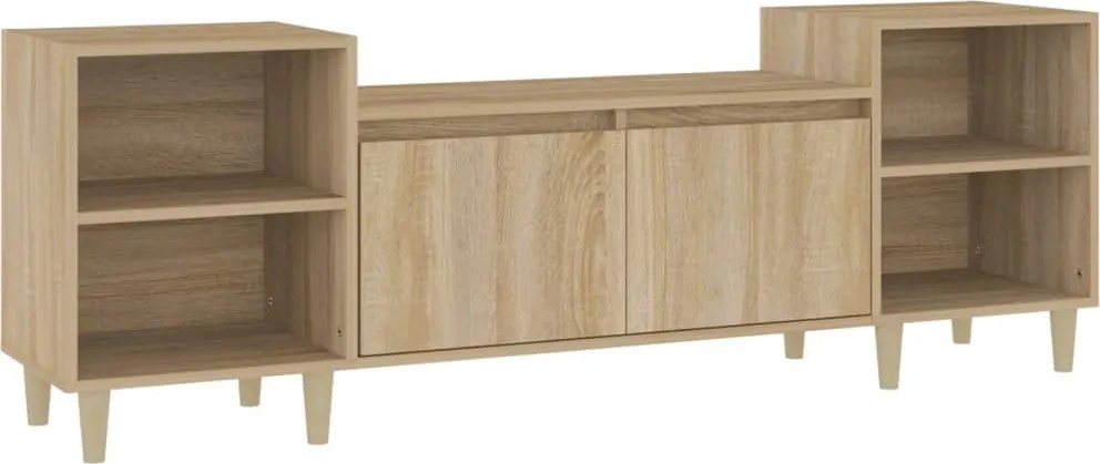 vidaXL sonoma tölgyszínű szerelt fa TV-szekrény 160x35x55 cm