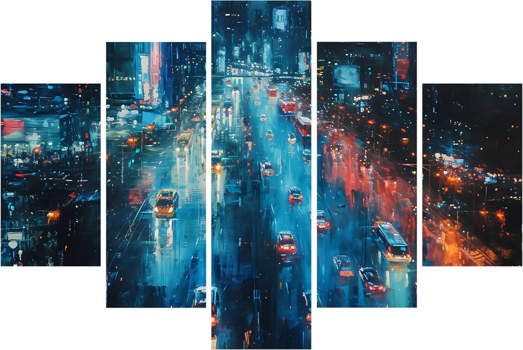 Kép - Nagyváros, olajfestmény (150x105 cm)