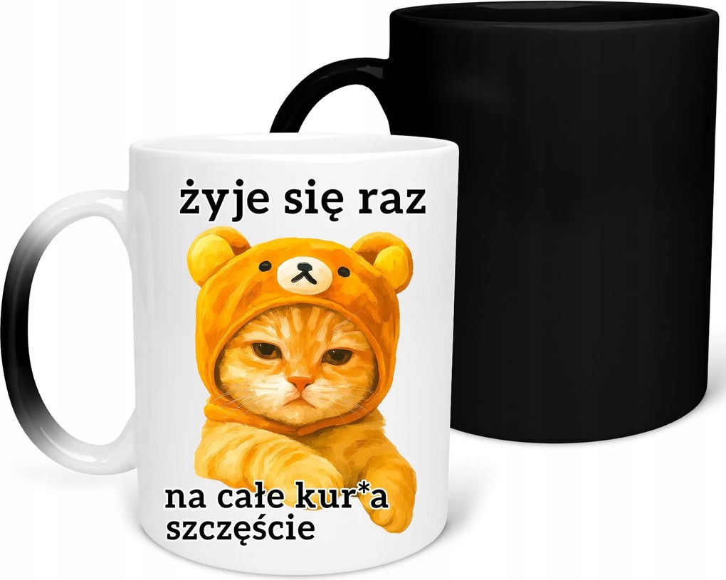 Mágikus Vicces Bögre Macskával Egyszer él az egész tyúk... Születésnapi Ajándék