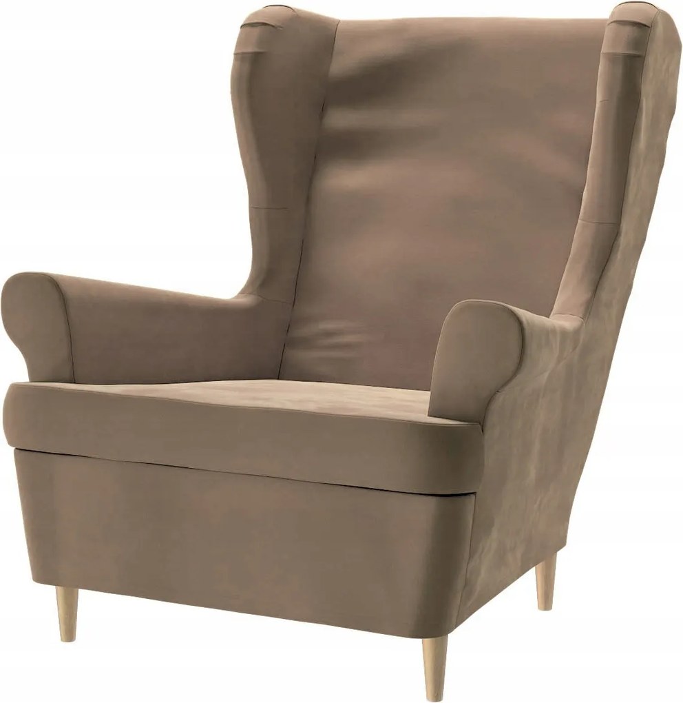 Dekoria Strandmon Ikea fotelhuzat, barna