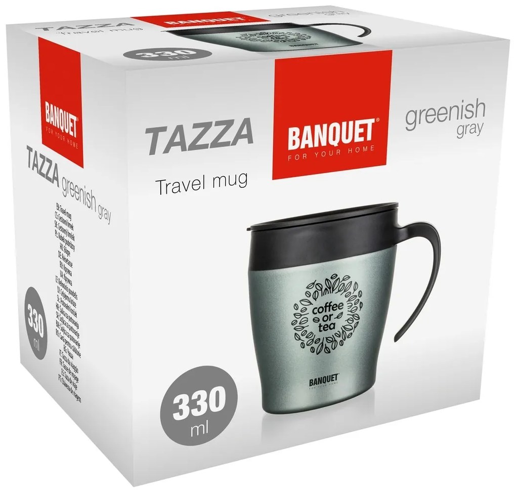 Banquet TAZZA 330 ml utazó termosz, zöldesszürke