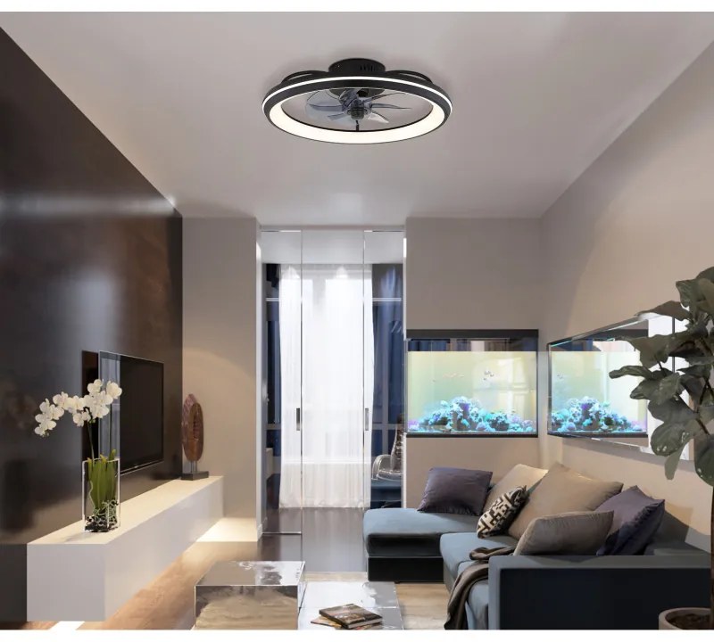 Globo Celeste 03643 távirányítós mennyezeti ventilátoros lámpa, 40W LED, 3000K-6500K, 188-2080 lm