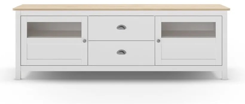 Fehér borovi fenyő TV-állvány 180x59 cm Misti – Marckeric