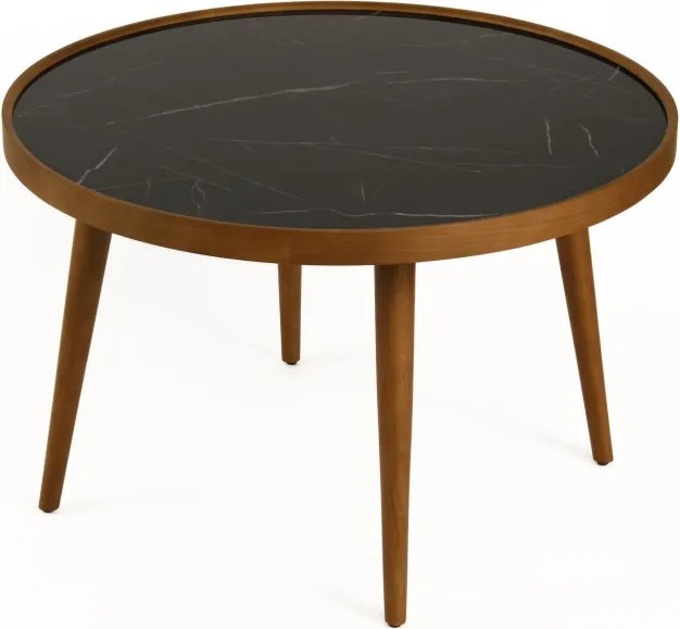 Polen 80 - Walnut, Black Marble