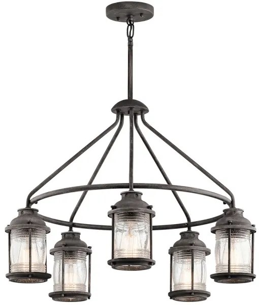 Elstead KL-ASHLANDBAY-5P - Kültéri csillár ASHLAND 5xE27/60W/230V IP44