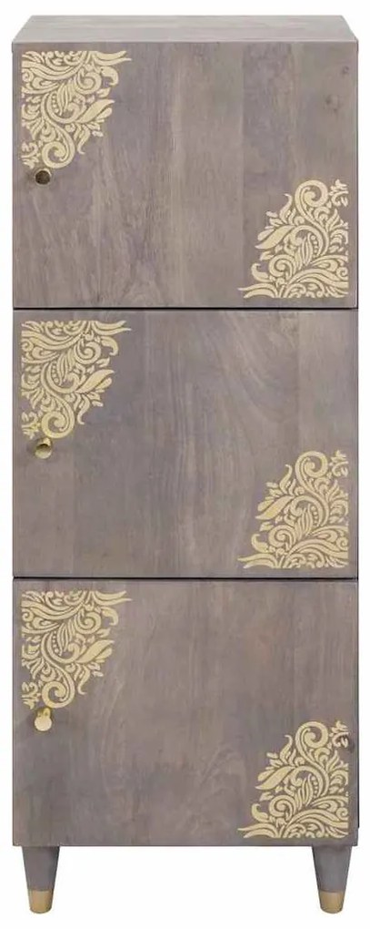 Magasfiú Szürke és Arany 40 x 33.5 x 110 cm Tömör mangófa