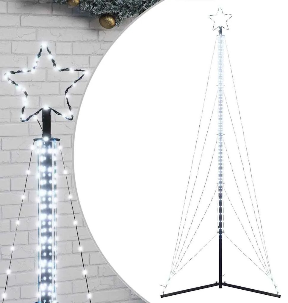hideg fehér LED karácsonyfa 525 LED 302 cm
