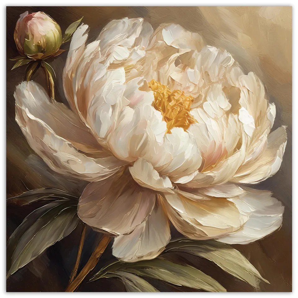 Gario Vászonkép Festett bazsarózsa Méret: 60 x 60 cm