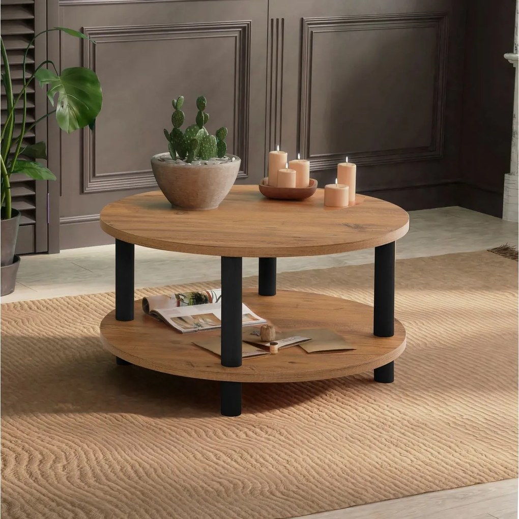Roby Atlantic Pine and Black konferenciaasztal