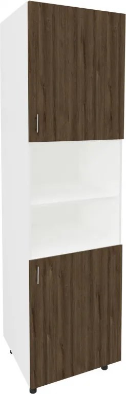 Benita Magas konyhaszekrény Bronz Tölgy-Fehér 60x57x210 cm N