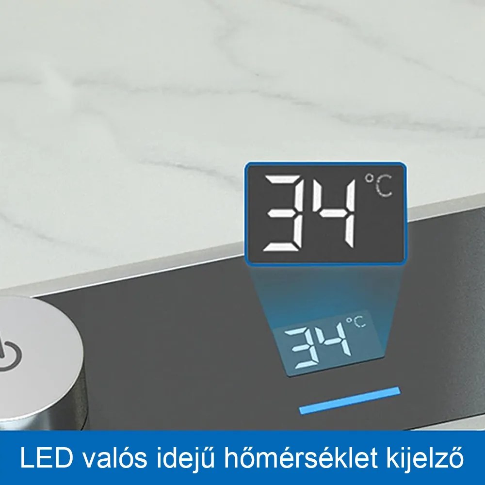 Catania multifunkciós rozsdamentes mosogató digitális csapteleppel