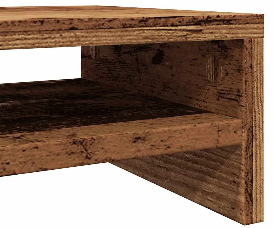 Régi fa forgácslap monitorállvány 42 x 24 x 13 cm