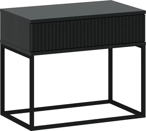 CADRO 1 fiókos éjjeli szekrény, 60 cm, No. 2 vázon, Push-to-open (nyomásra nyíló) | Antracit