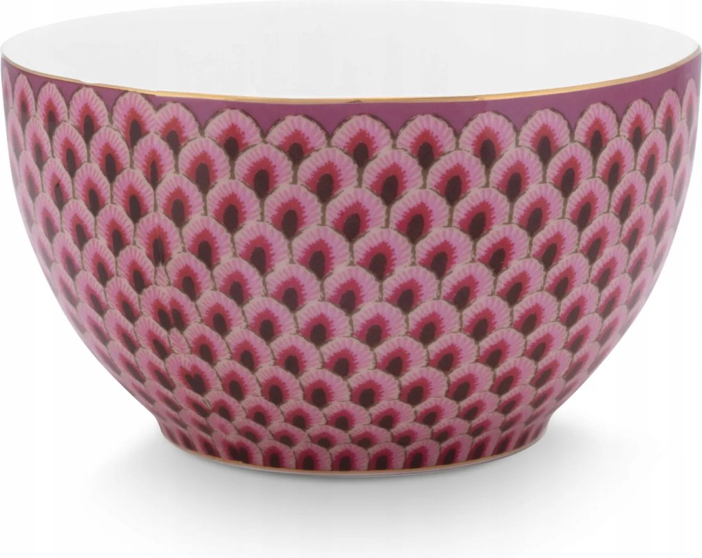 Flower Festival Scallop Dark Pink PiP Studio tál, 200 ml