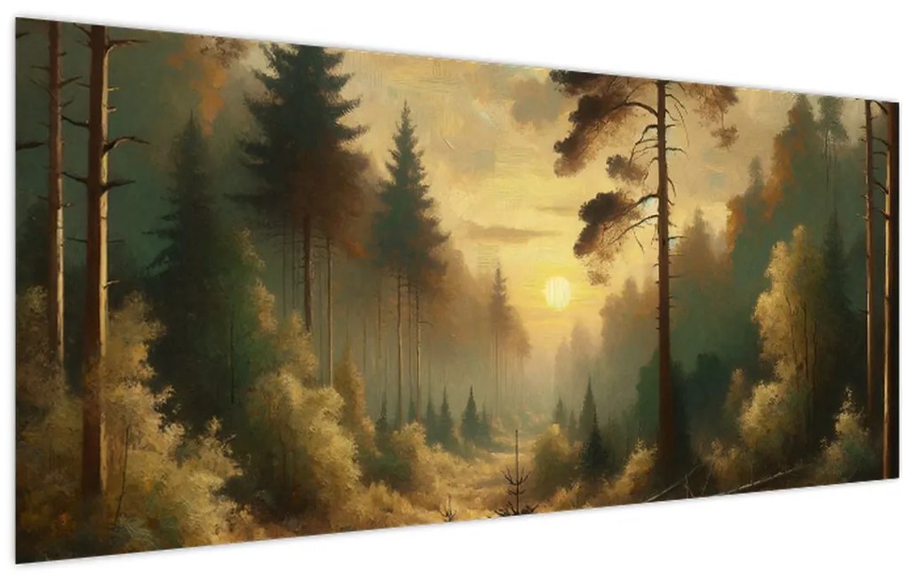 Kép - Napfény az erdőben (120x50 cm)