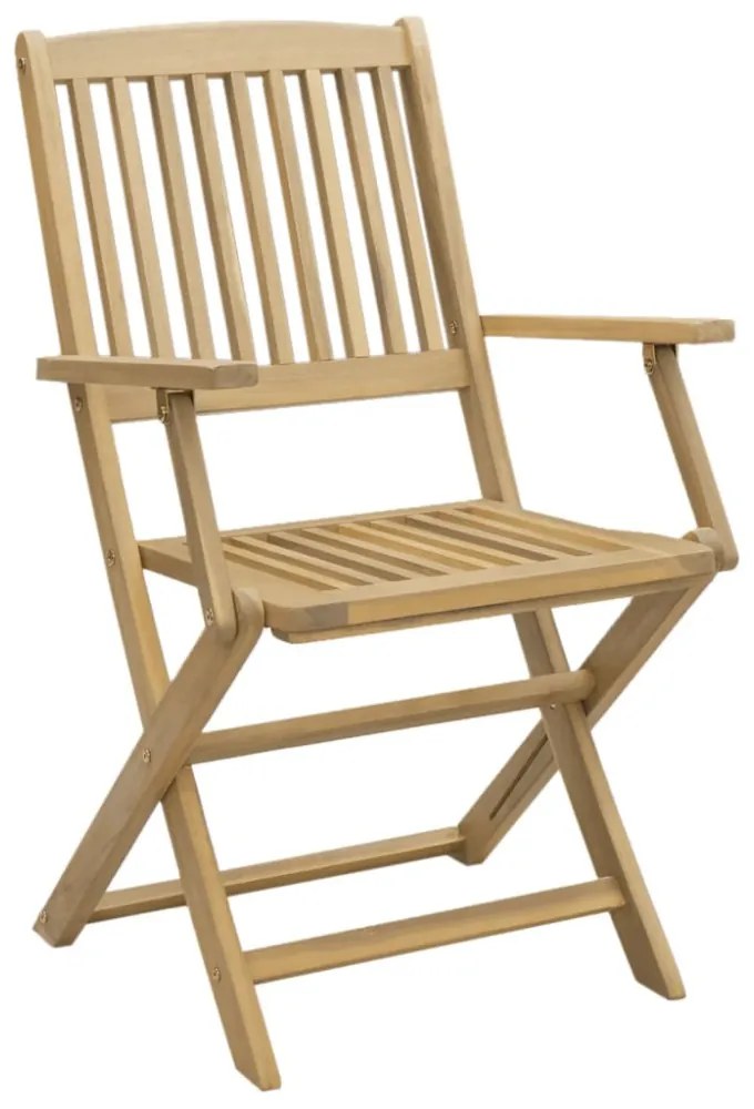 4 db összecsukható tömör akácfa kerti szék 57,5x54,5x90 cm