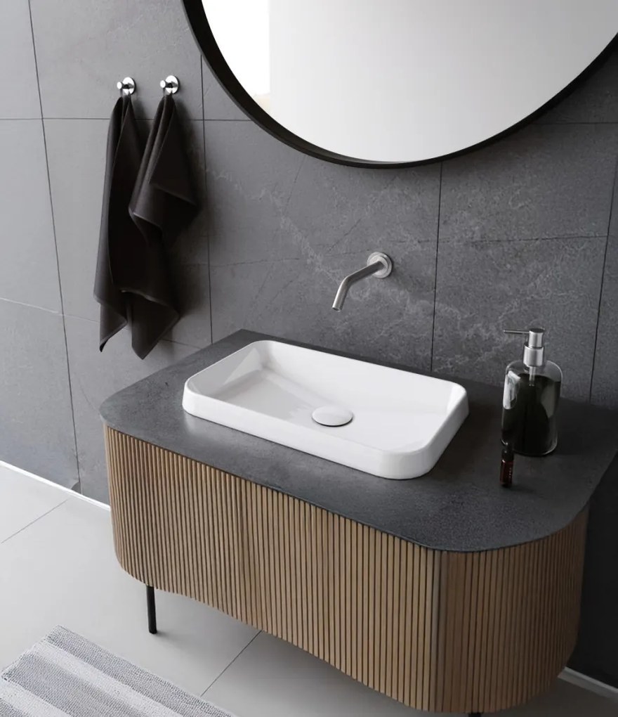 CeraStyle GRAND - PULTBA félig beültethető - Top Counter - porcelán mosdó - 49 x 30 cm