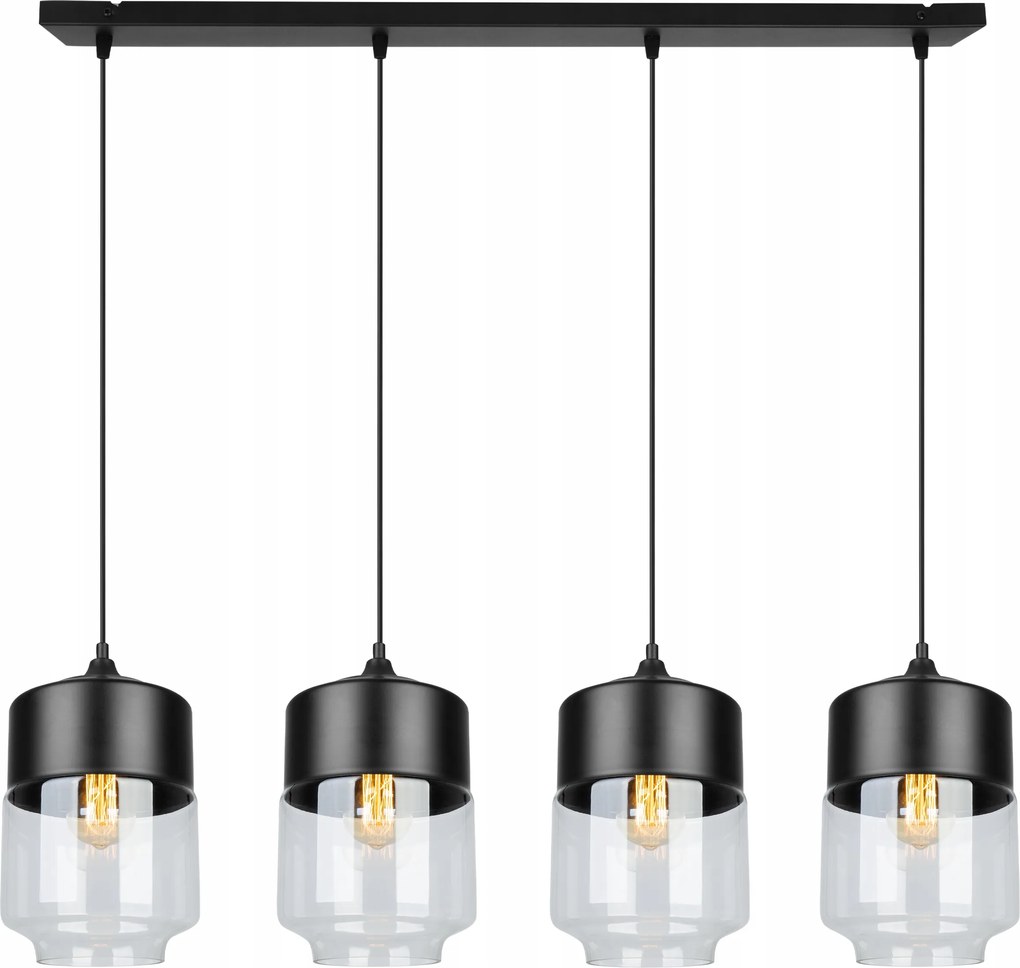 Mennyezeti Lámpa Lógó Csillár Üveg Fekete Díszléc Az Asztal Felett Sziget