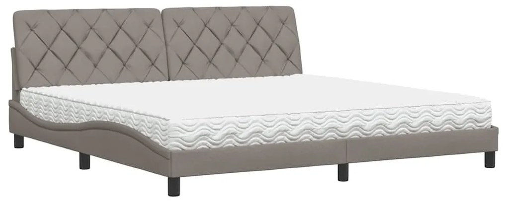 ágy matraccal Taupe 200x200 cm szövet