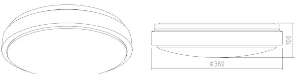 APLED - LED Mennyezeti lámpa LENS R TRICOLOR LED/24W/230V IP41 1680lm