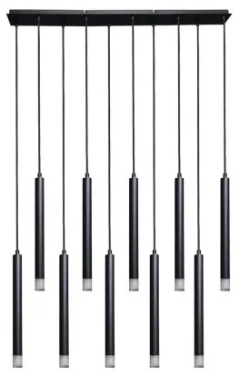 Rabalux 72364 - Csillár zsinóron RAMIRA 10xG9/5W/230V fekete