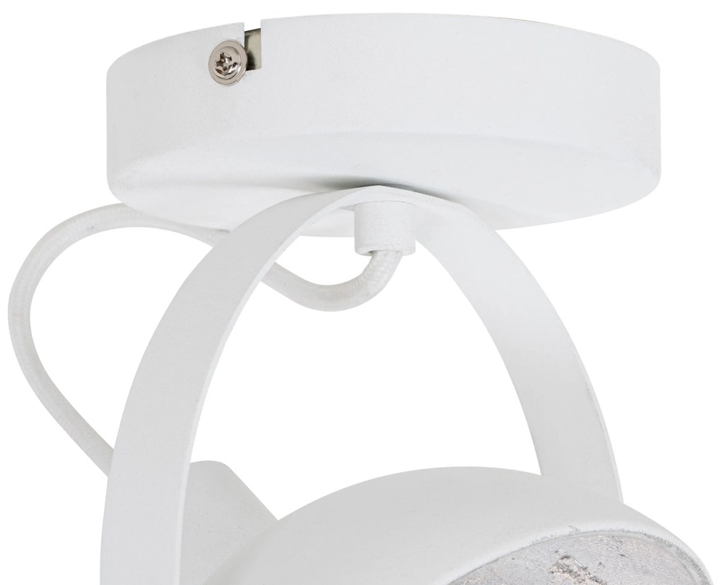 Ipari mennyezeti lámpa fehér ezüsttel 15 cm állítható - Magnax