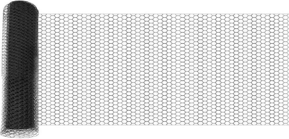 vidaXL Kerítésoszlop Szürke 50 x 0,8 m (13 mm háló) Acél és PVC