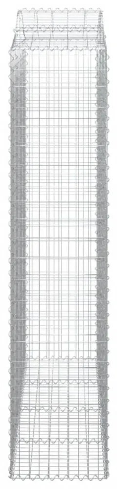 4 db íves horganyzott vas gabion kosár 200x50x220/240 cm