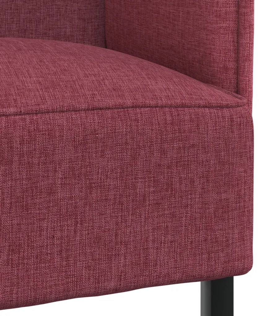Magas Háttámlású Kanapé Burgundi Vörös 109x56x121 cm Szövet